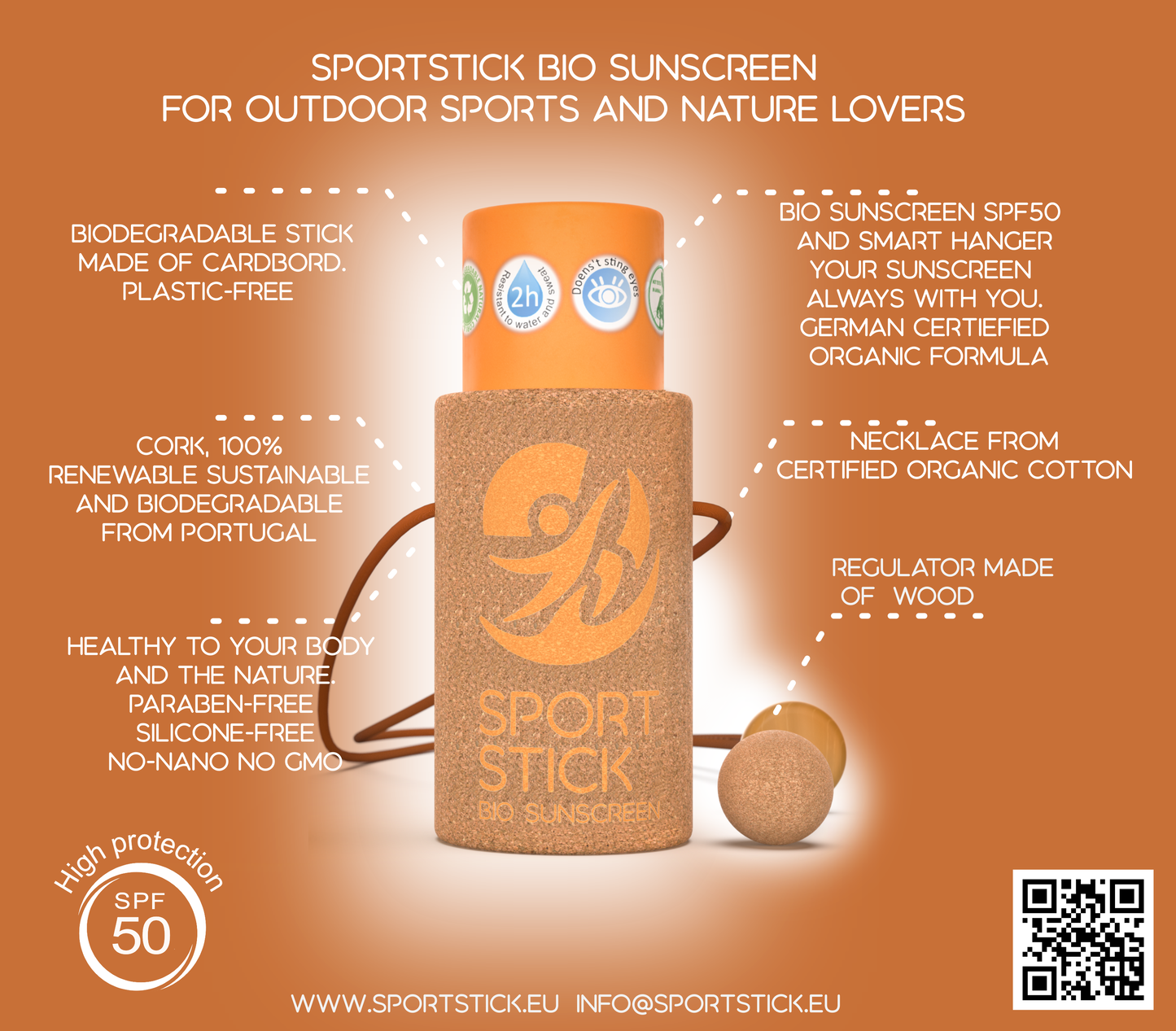 SportStick Bio Sunscreen - SPF 50